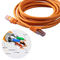 Câble Ethernet de la longueur Cat7 600MHz 10gbps de l'orange 1000ft