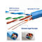 Câble bleu 24AWG de mise en réseau de CU de câble LAN d'Ethernet d'OEM 100m cat5e puisqu'utp de cat5e